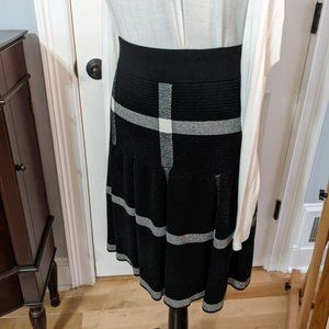 Elle Wool Blend Geometric Skirt